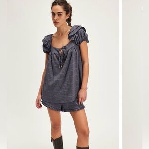 Free People Maggie Mae Baby Houndstooth Short Set